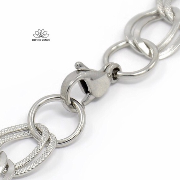 Linked Fashion Bracelet/Anklet | Stainless Steel - Picture 7 of 8